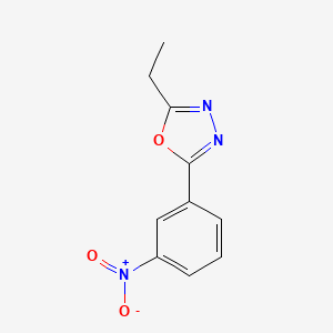 molecular formula C10H9N3O3 B2529262 2-Ethyl-5-(3-nitrophenyl)-1,3,4-oxadiazole CAS No. 672286-29-2