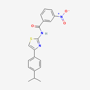 molecular formula C19H17N3O3S B2529267 N-(4-(4-isopropylphenyl)thiazol-2-yl)-3-nitrobenzamide CAS No. 313364-77-1