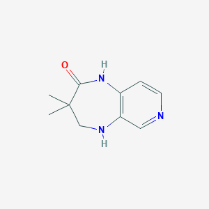 molecular formula C10H13N3O B2529269 3,3-dimethyl-1H,2H,3H,4H,5H-pyrido[3,4-b][1,4]diazepin-2-one CAS No. 1873249-50-3