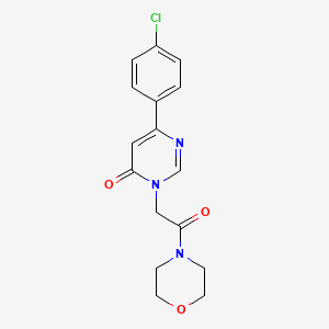 6-(4-chlorophenyl)-3-(2-morpholino-2-oxoethyl)pyrimidin-4(3H)-one