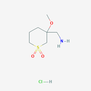 (3-Methoxy-1,1-dioxothian-3-yl)methanamine;hydrochloride