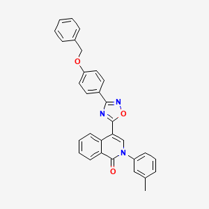 4-(3-(4-(benzyloxy)phenyl)-1,2,4-oxadiazol-5-yl)-2-(m-tolyl)isoquinolin-1(2H)-one