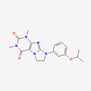 1,3-Dimethyl-8-[3-(methylethoxy)phenyl]-1,3,5-trihydroimidazolidino[1,2-h]puri ne-2,4-dione