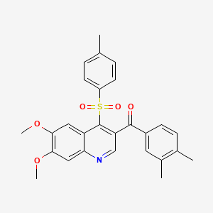 (6,7-Dimethoxy-4-tosylquinolin-3-yl)(3,4-dimethylphenyl)methanone