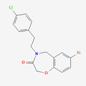 7-bromo-4-[2-(4-chlorophenyl)ethyl]-4,5-dihydro-1,4-benzoxazepin-3(2H)-one