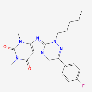 3-(4-fluorophenyl)-7,9-dimethyl-1-pentyl-4H-purino[8,7-c][1,2,4]triazine-6,8-dione