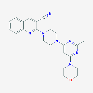 2-{4-[2-Methyl-6-(morpholin-4-yl)pyrimidin-4-yl]piperazin-1-yl}quinoline-3-carbonitrile