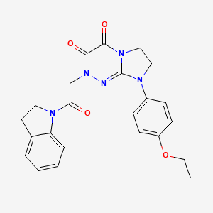 8-(4-ethoxyphenyl)-2-(2-(indolin-1-yl)-2-oxoethyl)-7,8-dihydroimidazo[2,1-c][1,2,4]triazine-3,4(2H,6H)-dione
