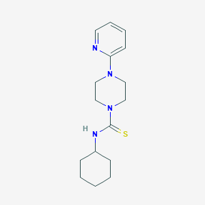 (Cyclohexylamino)(4-(2-pyridyl)piperazinyl)methane-1-thione
