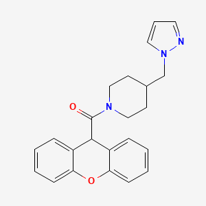 (4-((1H-pyrazol-1-yl)methyl)piperidin-1-yl)(9H-xanthen-9-yl)methanone