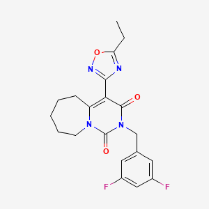 2-(3,5-difluorobenzyl)-4-(5-ethyl-1,2,4-oxadiazol-3-yl)-6,7,8,9-tetrahydropyrimido[1,6-a]azepine-1,3(2H,5H)-dione