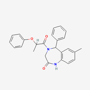 7-methyl-4-(2-phenoxypropanoyl)-5-phenyl-3,5-dihydro-1H-1,4-benzodiazepin-2-one