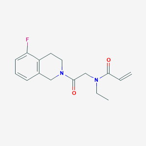 B2529321 N-Ethyl-N-[2-(5-fluoro-3,4-dihydro-1H-isoquinolin-2-yl)-2-oxoethyl]prop-2-enamide CAS No. 2361878-96-6