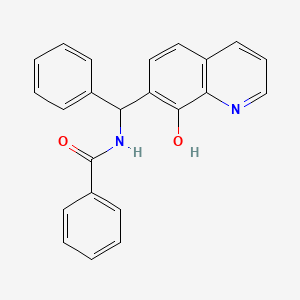 molecular formula C23H18N2O2 B2529322 n-[(8-hydroxyquinolin-7-yl)(phenyl)methyl]benzamide 