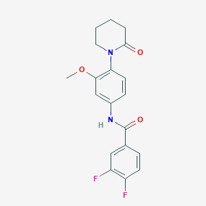 B2529338 3,4-difluoro-N-(3-methoxy-4-(2-oxopiperidin-1-yl)phenyl)benzamide CAS No. 941918-82-7