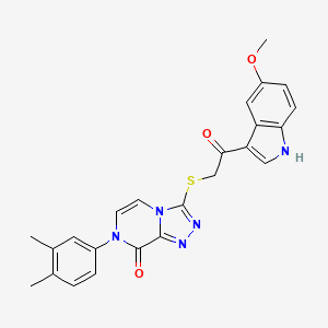 7-(3,4-dimethylphenyl)-3-((2-(5-methoxy-1H-indol-3-yl)-2-oxoethyl)thio)-[1,2,4]triazolo[4,3-a]pyrazin-8(7H)-one