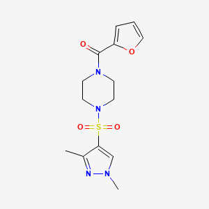 4-[(1,3-Dimethylpyrazol-4-yl)sulfonyl]piperazinyl 2-furyl ketone