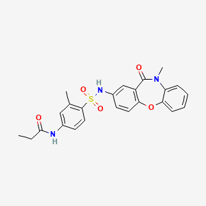 N-(3-methyl-4-(N-(10-methyl-11-oxo-10,11-dihydrodibenzo[b,f][1,4]oxazepin-2-yl)sulfamoyl)phenyl)propionamide