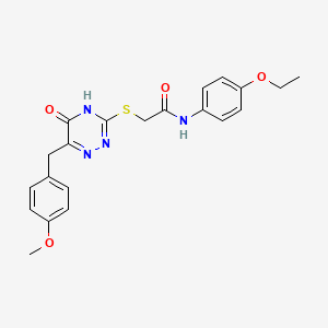 N-(4-ethoxyphenyl)-2-((6-(4-methoxybenzyl)-5-oxo-4,5-dihydro-1,2,4-triazin-3-yl)thio)acetamide