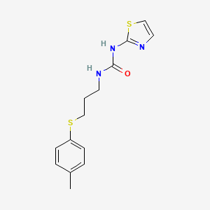 molecular formula C14H17N3OS2 B2529354 1-(噻唑-2-基)-3-(3-(对甲苯硫基)丙基)脲 CAS No. 899969-07-4