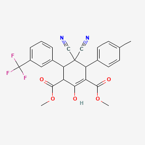 Dimethyl 5,5-dicyano-2-hydroxy-6-(4-methylphenyl)-4-[3-(trifluoromethyl)phenyl]-1-cyclohexene-1,3-dicarboxylate