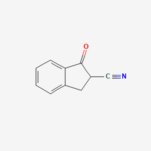 molecular formula C10H7NO B2529365 1-oxo-2,3-dihydro-1H-indene-2-carbonitrile CAS No. 28873-87-2