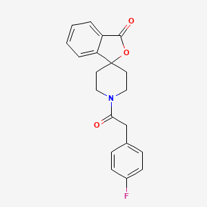 molecular formula C20H18FNO3 B2529370 1'-[2-(4-氟苯基)乙酰基]螺[2-苯并呋喃-3,4'-哌啶]-1-酮 CAS No. 1797271-98-7