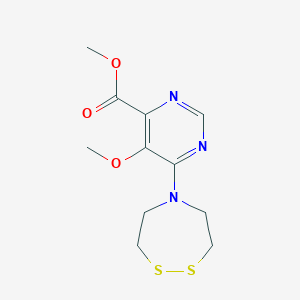 Methyl 6-(1,2,5-dithiazepan-5-yl)-5-methoxypyrimidine-4-carboxylate