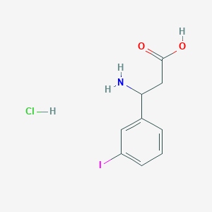 molecular formula C9H11ClINO2 B2529429 3-Amino-3-(3-iodophenyl)propanoic acid hydrochloride CAS No. 2137733-50-5