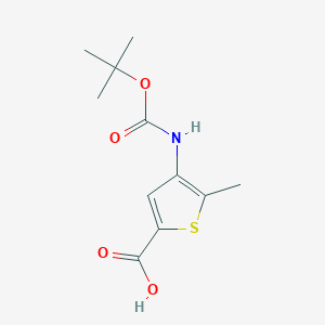 5-Methyl-4-[(2-methylpropan-2-yl)oxycarbonylamino]thiophene-2-carboxylic acid