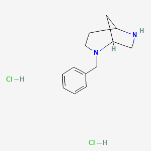 molecular formula C13H20Cl2N2 B2529432 2-Benzyl-2,6-diazabicyclo[3.2.1]octane dihydrochloride CAS No. 2172603-13-1
