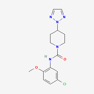 molecular formula C15H18ClN5O2 B2529435 N-(5-chloro-2-methoxyphenyl)-4-(2H-1,2,3-triazol-2-yl)piperidine-1-carboxamide CAS No. 2201879-69-6