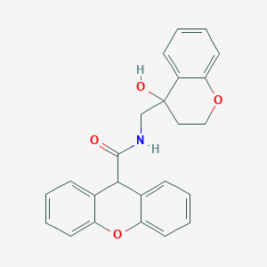 molecular formula C24H21NO4 B2529437 N-((4-羟基色满-4-基)甲基)-9H-呫吨-9-甲酰胺 CAS No. 1396684-03-9
