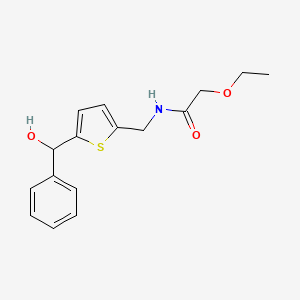 molecular formula C16H19NO3S B2529438 2-ethoxy-N-((5-(hydroxy(phenyl)methyl)thiophen-2-yl)methyl)acetamide CAS No. 1797965-67-3
