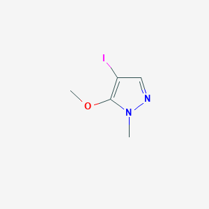 molecular formula C5H7IN2O B2529491 4-Iodo-5-methoxy-1-methylpyrazole CAS No. 2089157-80-0