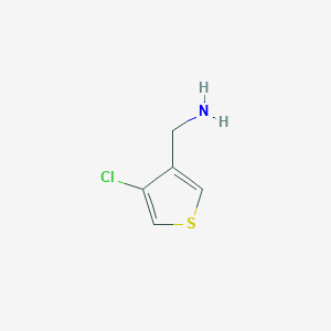 molecular formula C5H6ClNS B2529505 (4-Chlorothiophen-3-yl)methanamine CAS No. 2089257-09-8