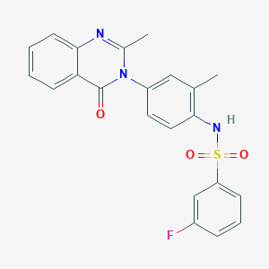 3-fluoro-N-(2-methyl-4-(2-methyl-4-oxoquinazolin-3(4H)-yl)phenyl)benzenesulfonamide