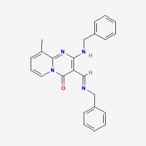 (E)-2-(benzylamino)-3-((benzylimino)methyl)-9-methyl-4H-pyrido[1,2-a]pyrimidin-4-one