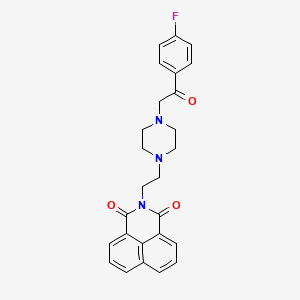 2-(2-(4-(2-(4-fluorophenyl)-2-oxoethyl)piperazin-1-yl)ethyl)-1H-benzo[de]isoquinoline-1,3(2H)-dione