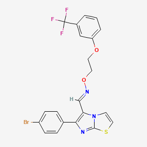 6-(4-bromophenyl)imidazo[2,1-b][1,3]thiazole-5-carbaldehyde O-{2-[3-(trifluoromethyl)phenoxy]ethyl}oxime