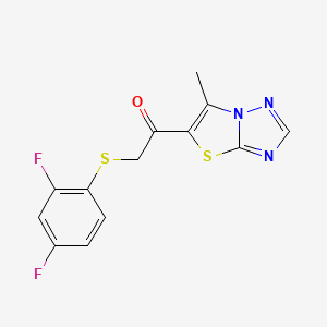 2-[(2,4-Difluorophenyl)sulfanyl]-1-(6-methyl[1,3]thiazolo[3,2-b][1,2,4]triazol-5-yl)-1-ethanone