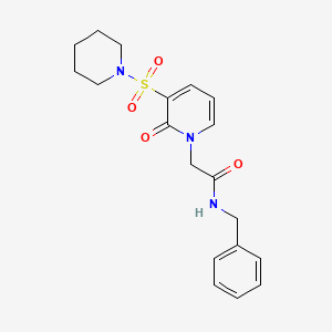 molecular formula C19H23N3O4S B2529590 N-benzyl-2-(2-oxo-3-(piperidin-1-ylsulfonyl)pyridin-1(2H)-yl)acetamide CAS No. 1251628-46-2