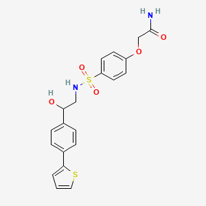 2-[4-({2-Hydroxy-2-[4-(thiophen-2-yl)phenyl]ethyl}sulfamoyl)phenoxy]acetamide