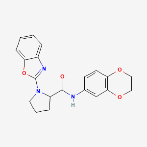 1-(1,3-benzoxazol-2-yl)-N-(2,3-dihydro-1,4-benzodioxin-6-yl)pyrrolidine-2-carboxamide