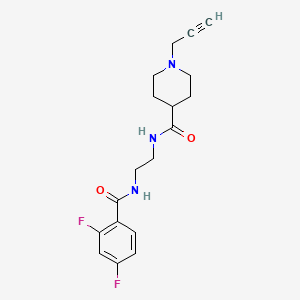N-{2-[(2,4-difluorophenyl)formamido]ethyl}-1-(prop-2-yn-1-yl)piperidine-4-carboxamide