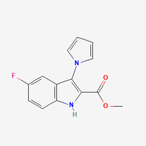 methyl 5-fluoro-3-(1H-pyrrol-1-yl)-1H-indole-2-carboxylate