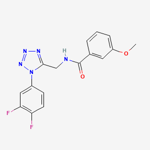 molecular formula C16H13F2N5O2 B2529612 N-{[1-(3,4-difluorophenyl)-1H-1,2,3,4-tetrazol-5-yl]methyl}-3-methoxybenzamide CAS No. 1005306-33-1