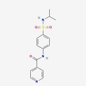 N-[4-(propan-2-ylsulfamoyl)phenyl]pyridine-4-carboxamide