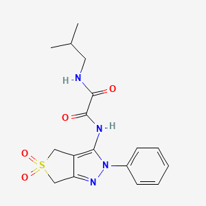molecular formula C17H20N4O4S B2529623 N'-{5,5-dioxo-2-phenyl-2H,4H,6H-5lambda6-thieno[3,4-c]pyrazol-3-yl}-N-(2-methylpropyl)ethanediamide CAS No. 946227-39-0