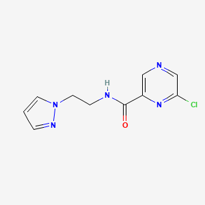 molecular formula C10H10ClN5O B2529680 6-chloro-N-[2-(1H-pyrazol-1-yl)ethyl]pyrazine-2-carboxamide CAS No. 1795356-11-4